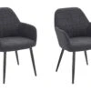 Mara Arm Chair 2pk Anthracite 19 Mara Arm Chair 2pk Anthracite -Deco.fr Soldes Boutique chaise 21697163
