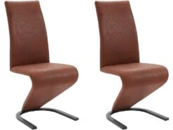 Chaise Ziri 2pk Marron -Deco.fr Soldes Boutique chaise 21735837