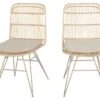 Uyuni - Lot De 2 Chaises Design En Rotin Pieds Beiges - Couleur - Naturel -Deco.fr Soldes Boutique chaise 21882713
