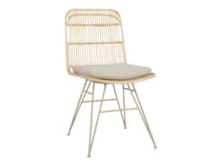 Uyuni - Lot De 2 Chaises Design En Rotin Pieds Beiges - Couleur - Naturel -Deco.fr Soldes Boutique chaise 21882717