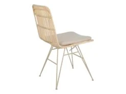 Uyuni - Lot De 2 Chaises Design En Rotin Pieds Beiges - Couleur - Naturel -Deco.fr Soldes Boutique chaise 21882721