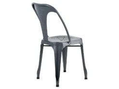 Lot De 2 Chaises Métal Gris Avec Perforations Sur L'assise - METALICA 7 Lot De 2 Chaises Métal Gris Avec Perforations Sur L'assise - METALICA -Deco.fr Soldes Boutique chaise 21966511