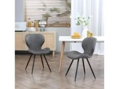 Lot De 2 Chaises EVAN Coloris Gris -Deco.fr Soldes Boutique chaise 21988735