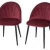 Lots De 2 Chaises LOU En Velours Bordeaux -Deco.fr Soldes Boutique chaise 21988763