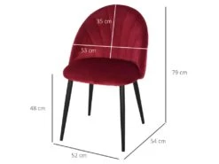 Lots De 2 Chaises LOU En Velours Bordeaux -Deco.fr Soldes Boutique chaise 21988767