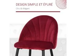 Lots De 2 Chaises LOU En Velours Bordeaux -Deco.fr Soldes Boutique chaise 21988769