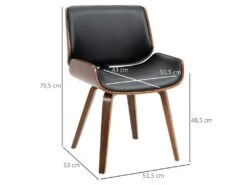 Lot De 2 Chaises Vintage TRALEE Aspect Bois De Noyer -Deco.fr Soldes Boutique chaise 22099311