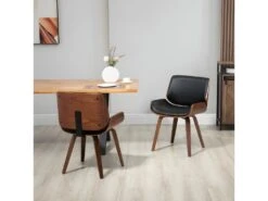 Lot De 2 Chaises Vintage TRALEE Aspect Bois De Noyer -Deco.fr Soldes Boutique chaise 22099313