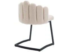 Lot De 2 Chaises Godole - Structure En L - Dossier En Forme De Pétale - Cachemire - Beige & Noir 11 Lot De 2 Chaises Godole - Structure En L - Dossier En Forme De Pétale - Cachemire - Beige & Noir -Deco.fr Soldes Boutique chaise 22125339