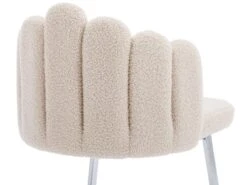 Lot De 2 Chaises Godole - Structure En L - Dossier En Forme De Pétale - Cachemire - Beige & Argent -Deco.fr Soldes Boutique chaise 22125381