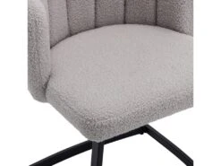 Lot De 2 Chaises Godole - Structure En L - Dossier En Forme De Pétale - Cachemire - Gris & Noir -Deco.fr Soldes Boutique chaise 22125395