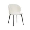 Chaise TOLO Tissus Bouclé Blanc, Dimension H80 X L51 X P55, Idéal Pour Votre Cuisine Ou Salle à Manger -Deco.fr Soldes Boutique chaise 22188759