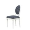 Rokoko/Amaretta Chaise De Salle à Manger, Blanc Antique, Tissu à Rayures Noires. 4 Rokoko/Amaretta Chaise De Salle à Manger, Blanc Antique, Tissu à Rayures Noires. -Deco.fr Soldes Boutique chaise 22204119