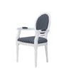Rokoko Chaise De Salle à Manger Blanche Avec Accoudoirs Et Tissu Noir Rayé. 11 Rokoko Chaise De Salle à Manger Blanche Avec Accoudoirs Et Tissu Noir Rayé. -Deco.fr Soldes Boutique chaise 22204129