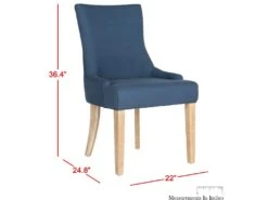 Chaise Bleu Marine 63 X 56 X 92.45 Cm - Shirlene -Deco.fr Soldes Boutique chaise 22251709