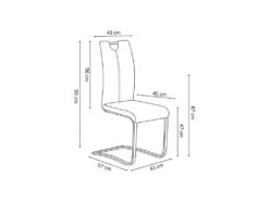 Chaise SOFI PU Cappuccino, Dimension H99 X L43 X P57 Cm, Idéal Pour Votre Cuisine Ou Salle à Manger -Deco.fr Soldes Boutique chaise 22328873