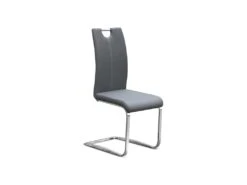 Chaise SOFI PU Gris, Dimension H99 X L43 X P57 Cm, Idéal Pour Votre Cuisine Ou Salle à Manger