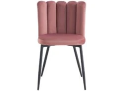 Chaise Rosy En Velours Vieux Rose (lot De 2) -Deco.fr Soldes Boutique chaise 22352437