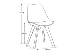 Lot De 4 Chaises Scandinaves NORA Noires Avec Coussin - HAPPY GARDEN 10 Lot De 4 Chaises Scandinaves NORA Noires Avec Coussin - HAPPY GARDEN -Deco.fr Soldes Boutique chaise 22366471