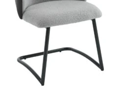 Lot De 2 Chaises De Salle à Manger - Tissu En Sherpa - Gris -Deco.fr Soldes Boutique chaise 22477351