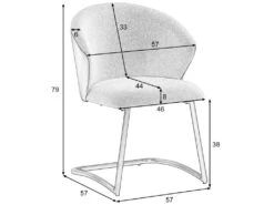 Lot De 2 Chaises De Salle à Manger - Tissu En Sherpa - Gris -Deco.fr Soldes Boutique chaise 22477353