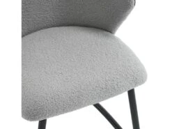 Lot De 2 Chaises De Salle à Manger - Tissu En Sherpa - Gris -Deco.fr Soldes Boutique chaise 22477357