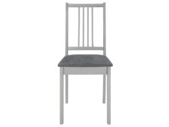 Lot De 4 Chaises De Salle à Manger Cuisineà Dîner Avec Coussins Gris Bois Solide CDS022102 -Deco.fr Soldes Boutique chaise 22477857