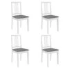 Chaises Ă Manger Avec Coussins Lot De 4 Blanc Bois Solide 6 Chaises Ă Manger Avec Coussins Lot De 4 Blanc Bois Solide -Deco.fr Soldes Boutique chaise 22557937