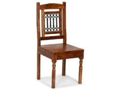 Chaise à Manger 2 Pcs Bois Avec Finition Couleur Miel Classique -Deco.fr Soldes Boutique chaise 22560699