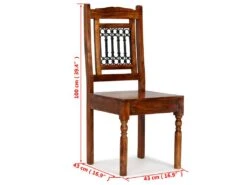 Chaise à Manger 2 Pcs Bois Avec Finition Couleur Miel Classique -Deco.fr Soldes Boutique chaise 22560703