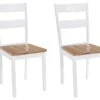 Chaises à Manger Lot De 2 Blanc Bois D'hévéa Massif -Deco.fr Soldes Boutique chaise 22566059