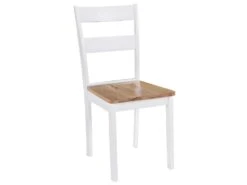 Chaises à Manger Lot De 2 Blanc Bois D'hévéa Massif 8 Chaises à Manger Lot De 2 Blanc Bois D'hévéa Massif -Deco.fr Soldes Boutique chaise 22566063