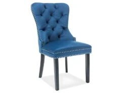 Chaise De Salle Ă Manger Design 51 X 46 X 98 Cm - Bleu Marine