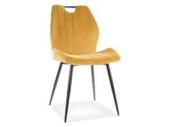 Chaise En Velours 51 X 46 X 91 Cm - Curry