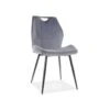 Chaise En Velours 51 X 46 X 91 Cm - Gris -Deco.fr Soldes Boutique chaise 22741931