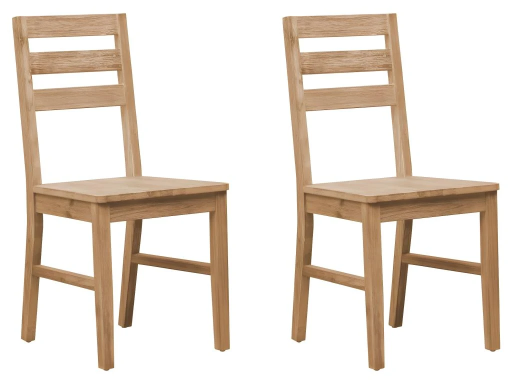 Lot De 2 Chaises De Salle à Manger Cuisine Design Classique Bois D'acacia Massif CDS020274 1 Lot De 2 Chaises De Salle à Manger Cuisine Design Classique Bois D'acacia Massif CDS020274