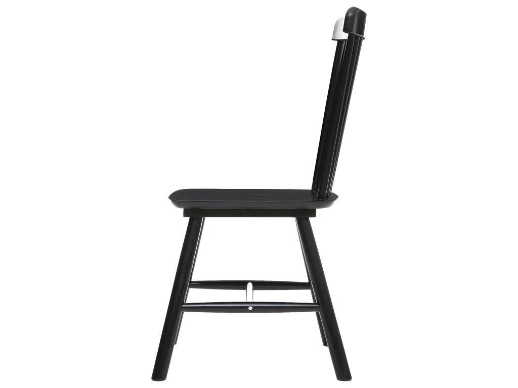 Chaise De Table Noire En Bois D'Hévéa H 87 Cm 3 Chaise De Table Noire En Bois D'Hévéa H 87 Cm – Image 3