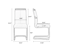 Lot De 4 Chaises De Salle à Manger - En Similicuir - Bleu -Deco.fr Soldes Boutique chaise 22801483