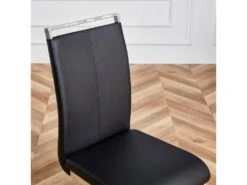 Lot De 4 Chaises De Salle à Manger - En Similicuir - Noir -Deco.fr Soldes Boutique chaise 22801487