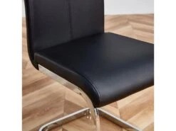 Lot De 4 Chaises De Salle à Manger - En Similicuir - Noir -Deco.fr Soldes Boutique chaise 22801489