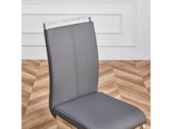 Lot De 4 Chaises De Salle à Manger - En Similicuir - Gris -Deco.fr Soldes Boutique chaise 22801497