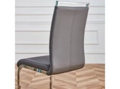 Lot De 4 Chaises De Salle à Manger - En Similicuir - Gris -Deco.fr Soldes Boutique chaise 22801499