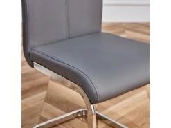 Lot De 4 Chaises De Salle à Manger - En Similicuir - Gris -Deco.fr Soldes Boutique chaise 22801501