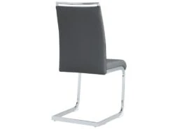 Lot De 2 Chaises De Salle à Manger - Dossier En Similicuir Et Lin - Gris -Deco.fr Soldes Boutique chaise 22801761