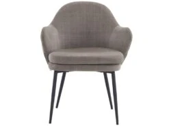 Lot De 4 Chaises - Coutures En Tissu Et Cuir PU - Siège Amovible - Marron 7 Lot De 4 Chaises - Coutures En Tissu Et Cuir PU - Siège Amovible - Marron -Deco.fr Soldes Boutique chaise 22804011