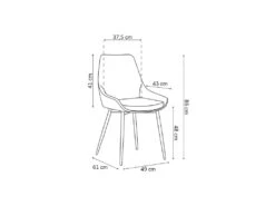 Chaise MICRA PU Micro Fibre Brun, Dimensions: H86 X L49 X P61 Cm, Idéal Pour Un Salon De Prestige 7 Chaise MICRA PU Micro Fibre Brun, Dimensions: H86 X L49 X P61 Cm, Idéal Pour Un Salon De Prestige -Deco.fr Soldes Boutique chaise 22804157