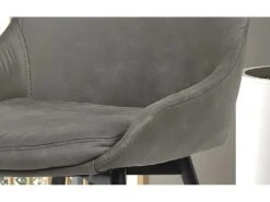 Chaise MICRA PU Micro Fibre Gris, Dimensions: H86 X L49 X P61 Cm, Idéal Pour Un Salon De Prestige -Deco.fr Soldes Boutique chaise 22804231