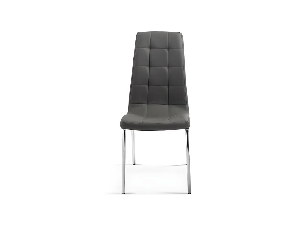 Chaise MERIL PU Gris, Dimensions: H96 X L42 X P55 Cm, Idéal Pour Une Salle à Manger Tape-à-l'œil 3 Chaise MERIL PU Gris, Dimensions: H96 X L42 X P55 Cm, Idéal Pour Une Salle à Manger Tape-à-l'œil – Image 3