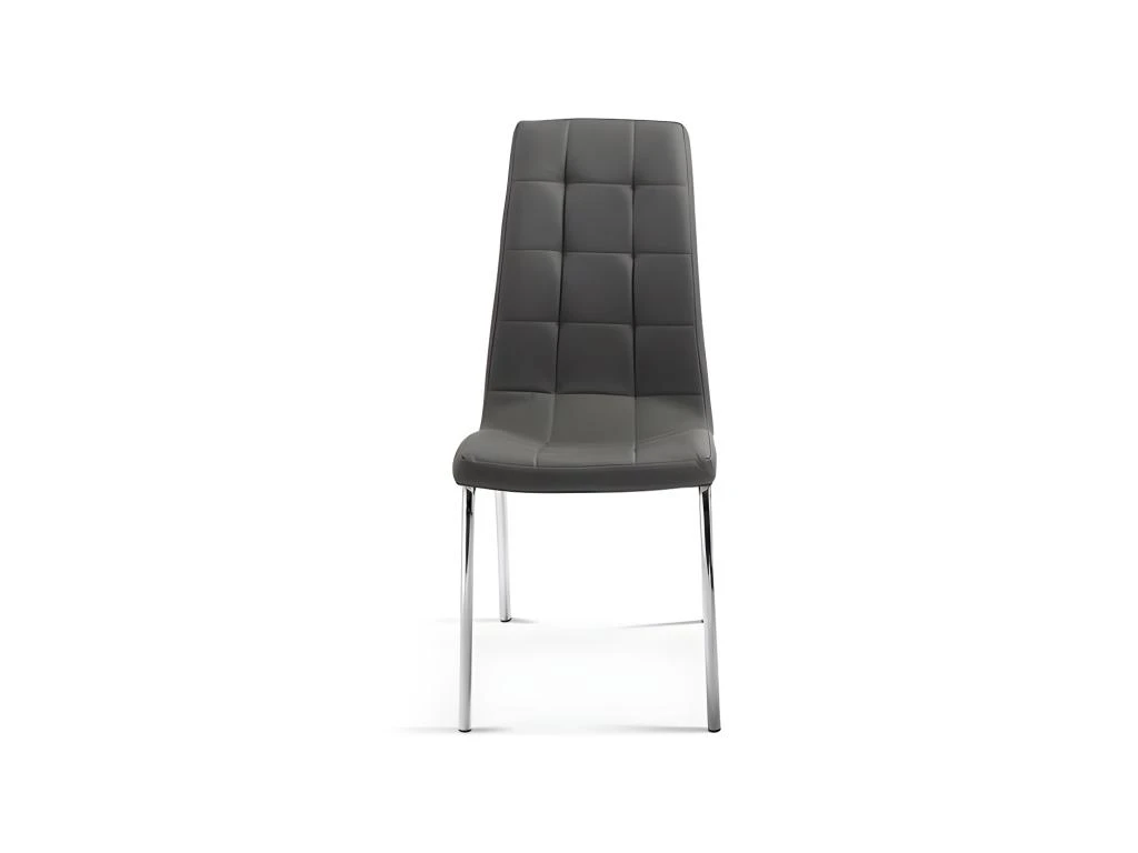 Chaise MERIL PU Gris, Dimensions: H96 X L42 X P55 Cm, Idéal Pour Une Salle à Manger Tape-à-l'œil 4 Chaise MERIL PU Gris, Dimensions: H96 X L42 X P55 Cm, Idéal Pour Une Salle à Manger Tape-à-l'œil – Image 4