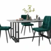 Lot De 4 Chaises De Salle à Manger - Structure En Métal - Tissu En Velours - Vert 20 Lot De 4 Chaises De Salle à Manger - Structure En Métal - Tissu En Velours - Vert -Deco.fr Soldes Boutique chaise 22860761